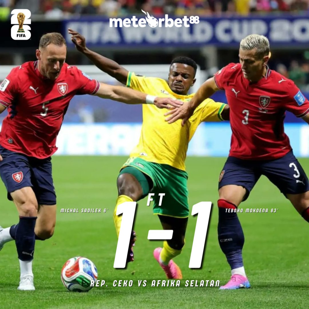 Ceko vs Afrika Selatan Berakhir Imbang dalam Duel Sarat Tekanan